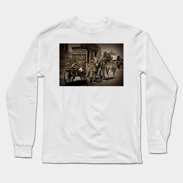 Tombstone Stagecoach Long Sleeve T-Shirt by KirtTisdale